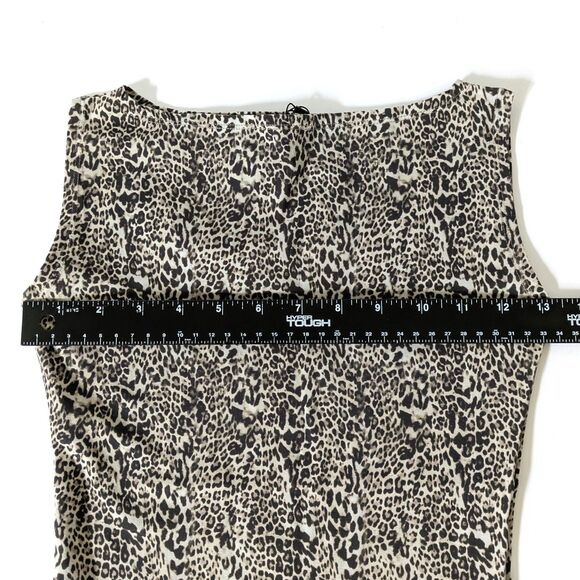 Rendal UK Tia Sleeveless Tank Top Cheetah Print Size S Cotton Blend Stretchy - Picture 7 of 10